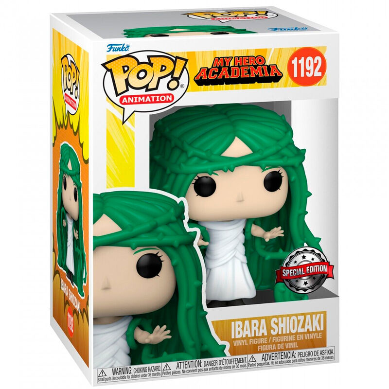 Figurine Funko POP de 9 cm représentant Ibara Shiozaki de My Hero Academia dans sa boîte vitrine exclusive