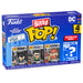 Blister contenant 4 figurines Bitty POP Batman DC Comics de FUNKO avec packaging acrylique transparent