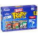 Blister 4 figurines Bitty POP Harley Quinn DC Comics FUNKO dans un boîtier acrylique rigide