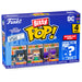 Blister de 4 figurines Bitty POP Batman Adam West FUNKO avec boîtiers acryliques transparents