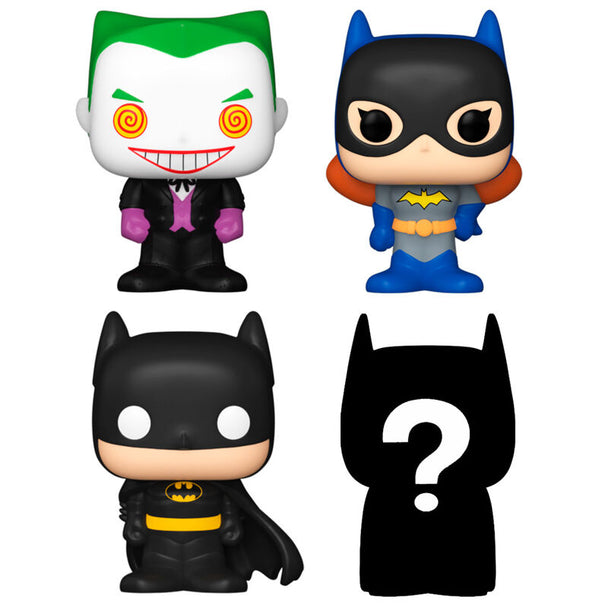 Zoom sur une figurine Bitty POP The Joker avec son socle acrylique détachable, parfaite pour collectionneurs