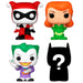 Zoom sur les figurines Bitty POP Harley Quinn avec socles détachables pour exposition