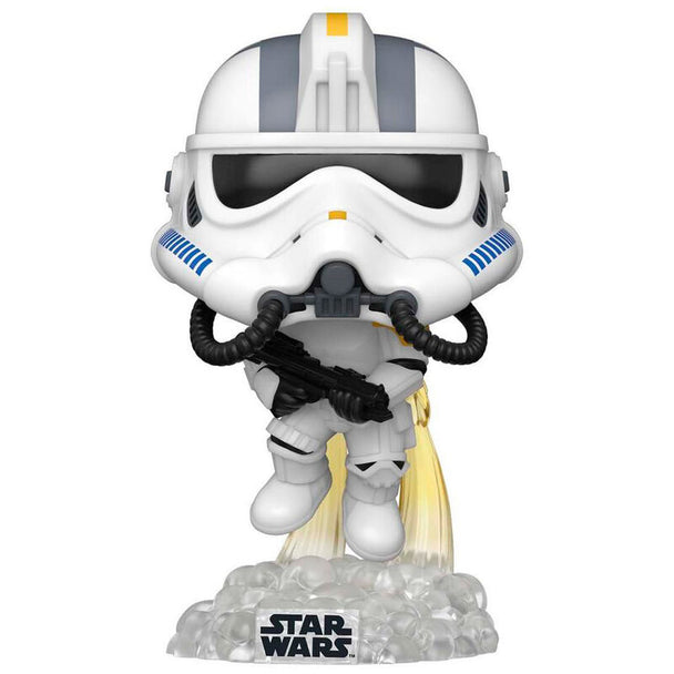 Vue rapprochée de la figurine Funko POP exclusive Imperial Rocket Trooper avec détails précis et couleurs vives