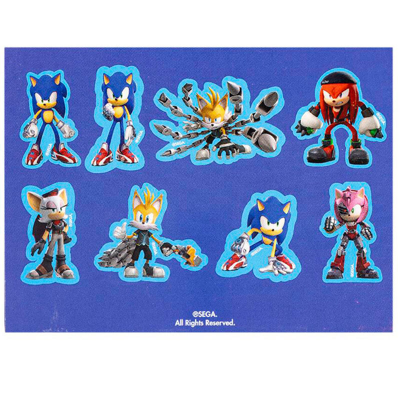 Planche d'autocollants Sonic Prime pour personnaliser les dessins et cahiers