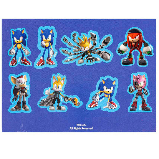 Planche d'autocollants Sonic Prime pour personnaliser les dessins et cahiers