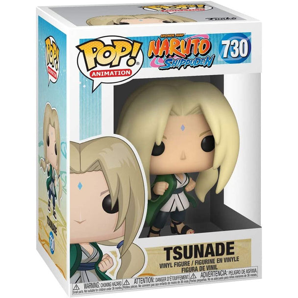 Vue détaillée de la figurine Funko POP Lady Tsunade avec ses couleurs et accessoires fidèles au personnage
