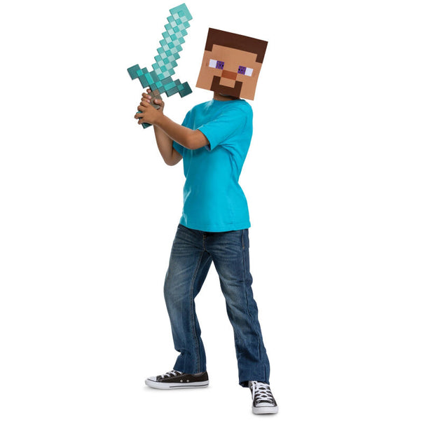 Épée Minecraft DISGUISE en plastique léger, parfaite pour les jeux d'aventure en toute sécurité.