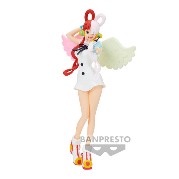Figurine Uta Glitter & Glamorous One Piece vue de face avec détails pailletés et couleurs vives