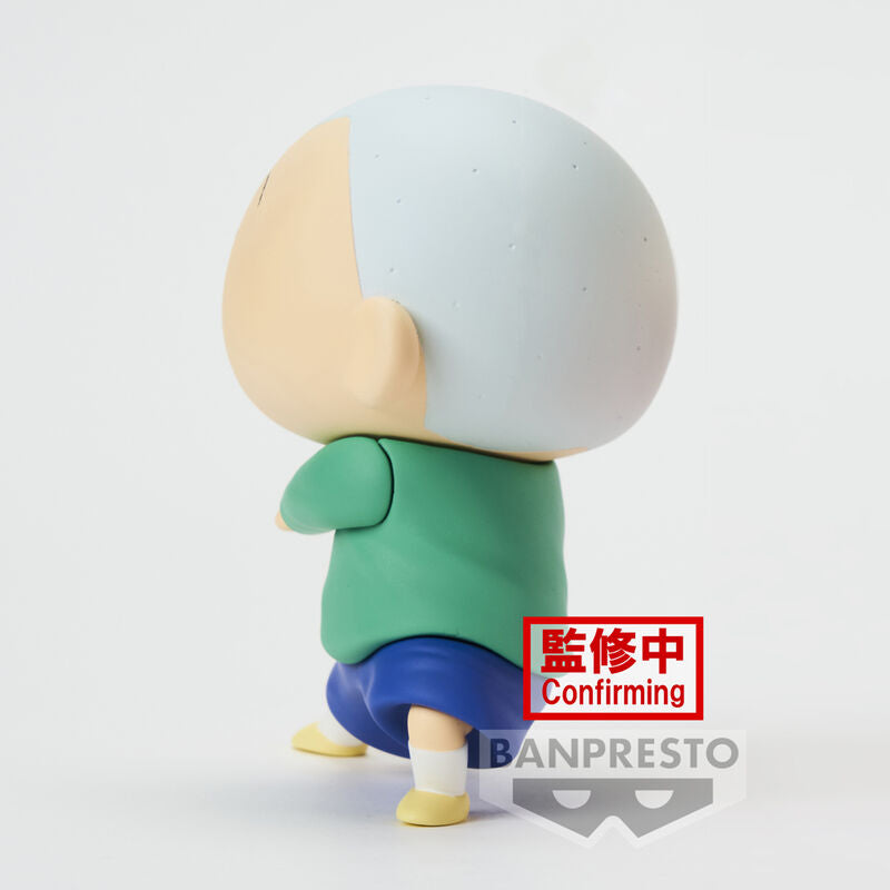 Zoom sur le visage expressif de la figurine Masao-kun Crayon Shinchan New Dimension