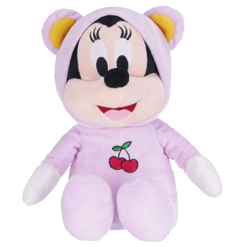 Peluche Minnie Bear Disney de 26 cm, douce et câline, parfaite pour les enfants et fans de Disney.