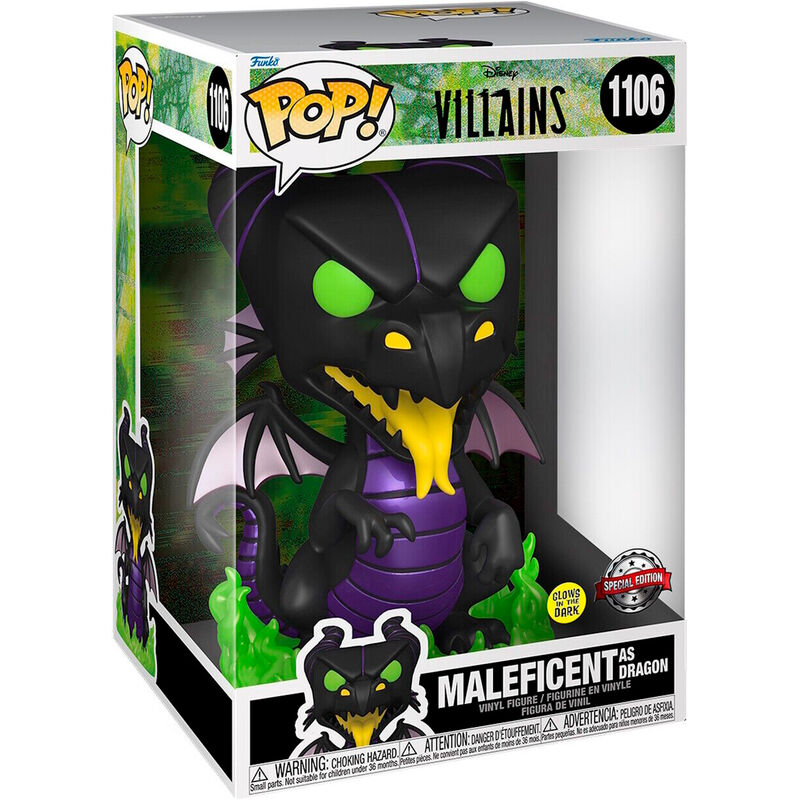 Figurine Funko POP Maléfique en dragon de 25 cm dans sa boîte fenêtre exclusive Disney Villains