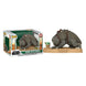 Figurine FUNKO POP exclusive de Grogu avec le Rancor en position de combat, vue de face