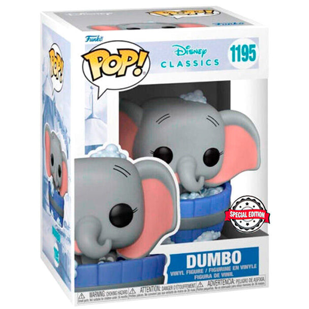 Figurine Funko POP Disney Dumbo exclusive en vinyle de 9 cm dans sa boîte vitrine avec fenêtre