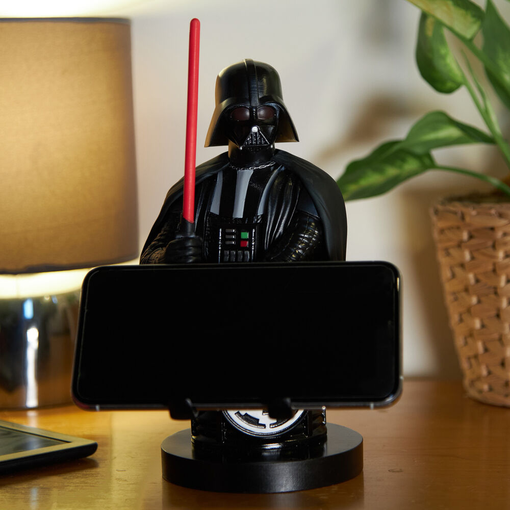 Support Cable Guy avec smartphone en mode horizontal