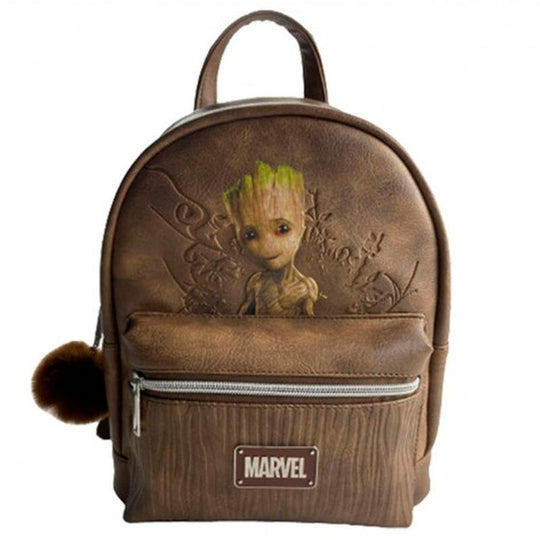 Sac à dos Marvel Groot 28cm avec design détaillé inspiré des Gardiens de la Galaxie, parfait pour les fans.