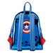 Détail des appliqués et embossages sur le sac à dos Loungefly Marvel Captain America