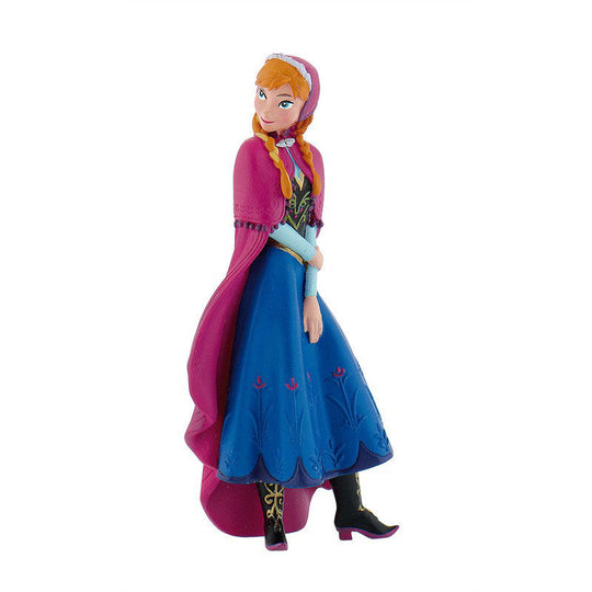 Figurine Anna Disney Frozen de 9 cm par BULLYLAND, vue de face avec détails soignés et couleurs vives.