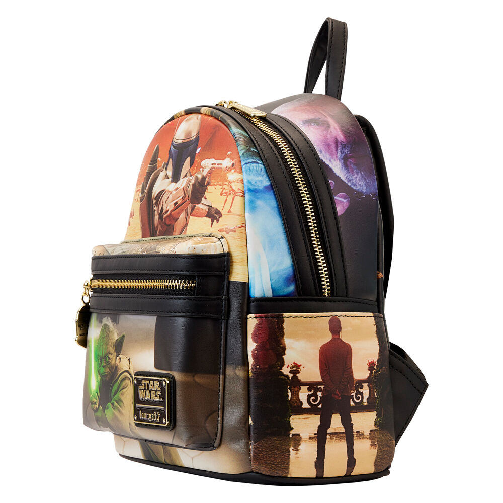 Intérieur du sac à dos Star Wars avec doublure assortie et espace de rangement