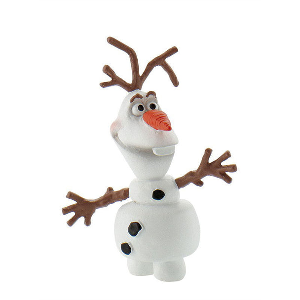 Figurine Olaf de Disney Frozen de 6 cm signée BULLYLAND, vue de face avec détails précis.