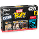 Blister de 4 figurines Bitty POP Star Wars avec Luke Skywalker et autres personnages dans un emballage acrylique rigide