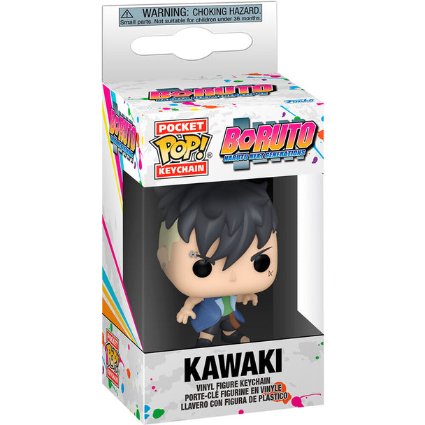 Porte-clés FUNKO Pocket POP représentant Kawaki de Boruto avec détails précis et couleurs vives