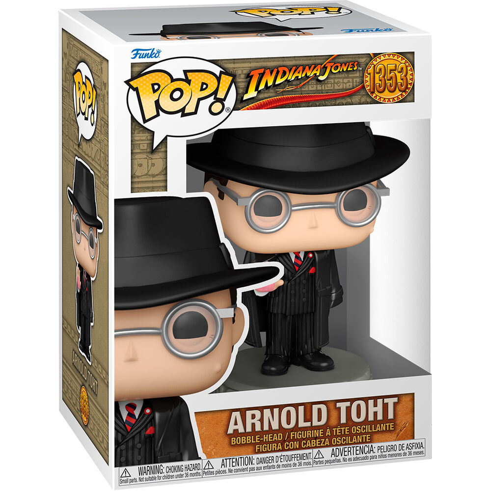 Figurine Funko POP Arnold Toht Indiana Jones en vinyle de 9 cm dans sa boîte vitrine transparente