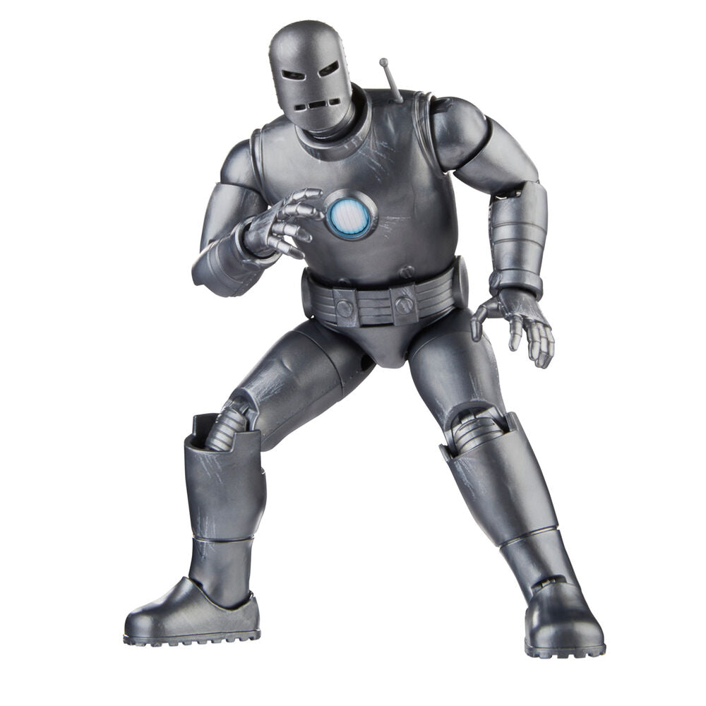 Figurine Iron Man en position dynamique avec éclairage mettant en valeur les détails