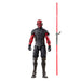 Figurine Darth Maul en position de combat avec sabre laser rouge allumé