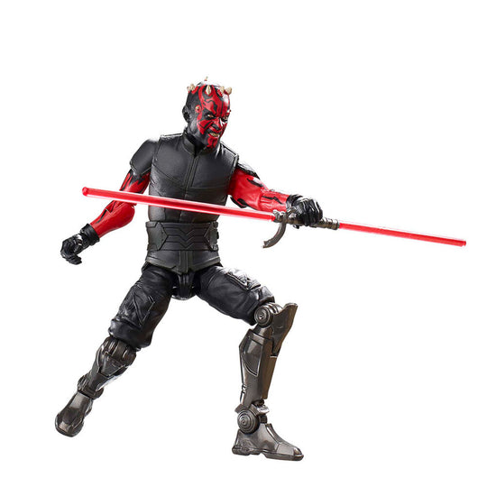 Ensemble complet de la figurine Darth Maul avec tous ses accessoires visibles