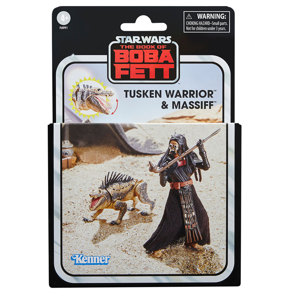 Ensemble des figurines Tusken Warrior et Massiff avec accessoires officiels HASBRO Star Wars