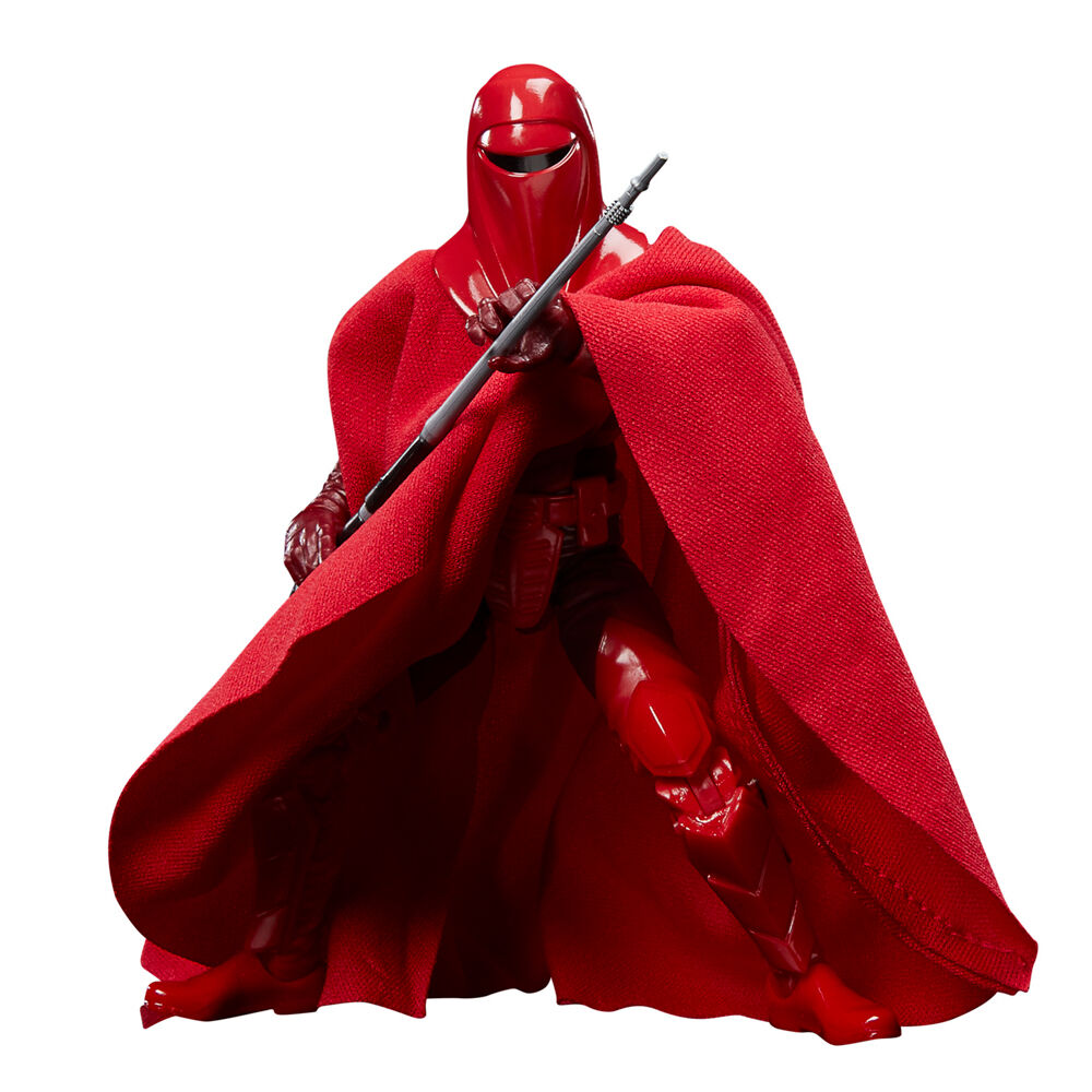 Vue latérale de la figurine HASBRO Empereur Royal Star Wars articulée 15cm en position dynamique