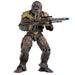 Figurine articulée Krrsantan de Star Wars The Book of Boba Fett vue de face avec accessoires