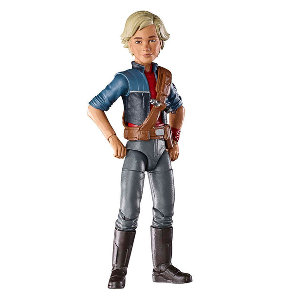 Figurine articulée Omega Mercenary Gear Star Wars The Bad Batch vue de face avec accessoires