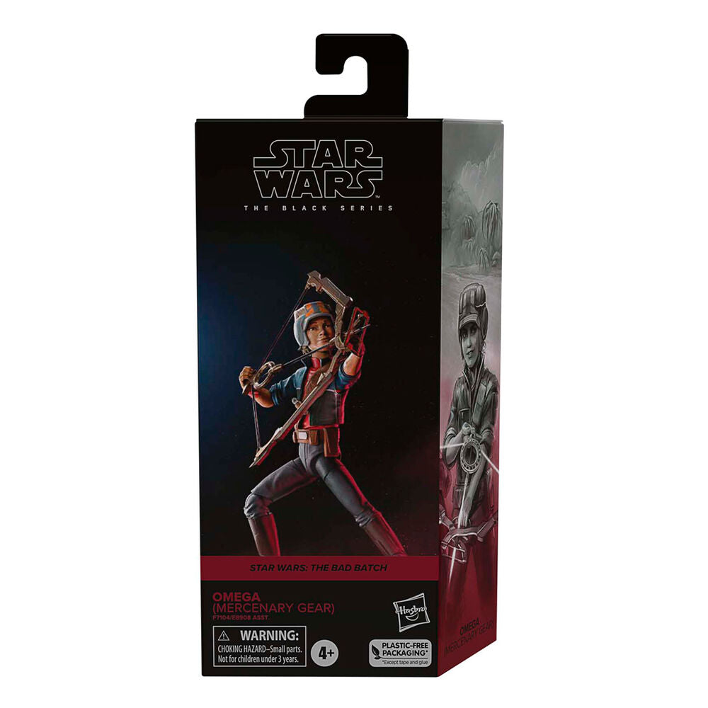 Figurine Omega Mercenary Gear en position dynamique avec armes incluses