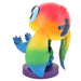 Profil latéral du support Cable Guy Stitch avec arc-en-ciel coloré et personnage Stitch