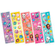 Plan rapproché des stickers Gabbys Dollhouse montrant les personnages et motifs ludiques sur fond blanc