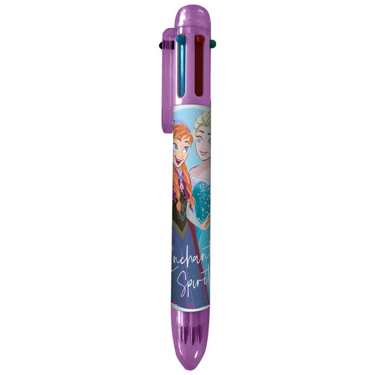 Vue détaillée du stylo 6 couleurs KIDS LICENSING Frozen II montrant les différentes pointes colorées