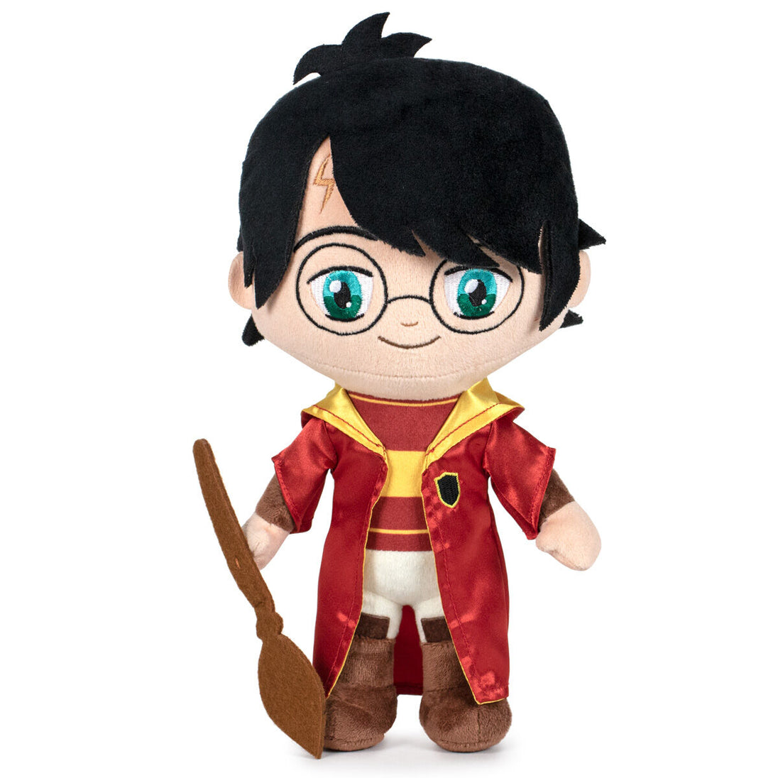 Peluche Harry Potter Quidditch Champions de 29 cm, vue de face avec détails soignés et couleurs vives.