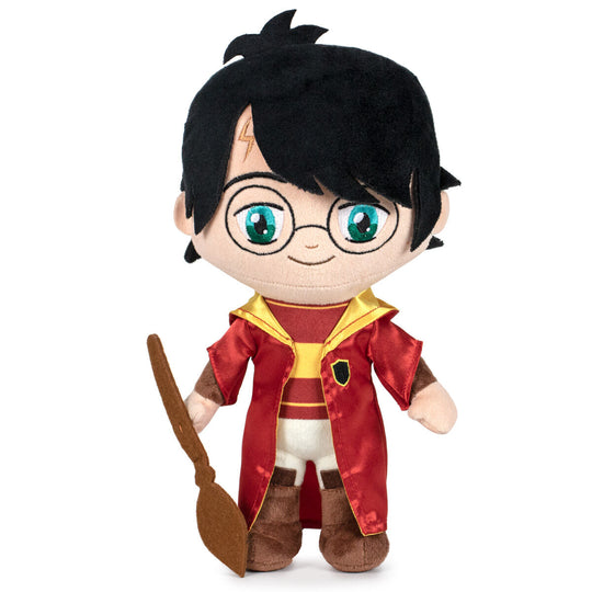 Peluche Harry Potter Quidditch Champions de 29 cm, vue de face avec détails soignés et couleurs vives.