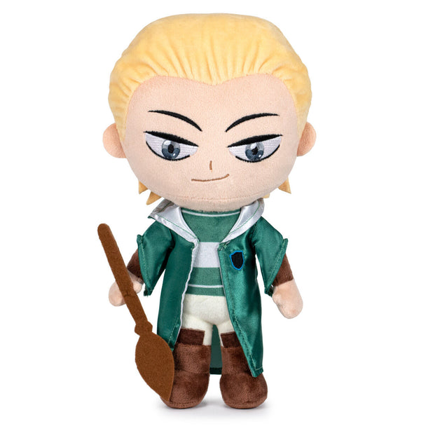 Peluche Draco Malfoy en tenue de Quidditch Harry Potter de 29 cm, vue de face avec détails soignés.