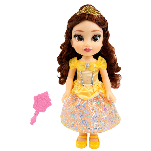 Poupée Bella de 38 cm édition 100ème anniversaire Disney La Belle et la Bête avec accessoire, fabriquée par JAKKS PACIFIC.