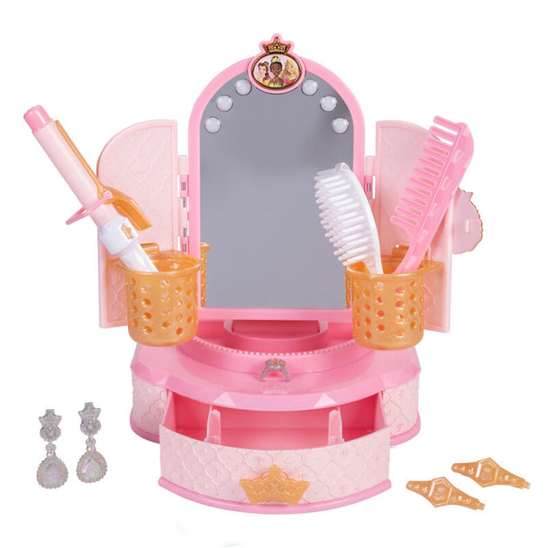 Vue rapprochée du miroir avec reflet clair et design adapté aux enfants fans de Disney