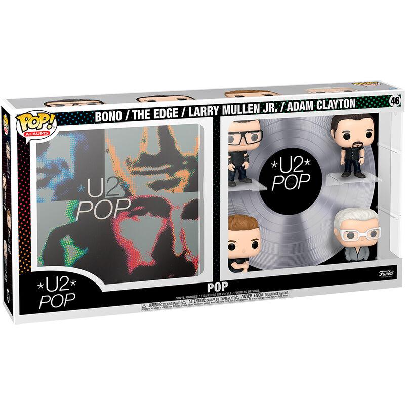 Figurine Funko POP Deluxe représentant Bono de U2 avec détails précis et couleurs vives