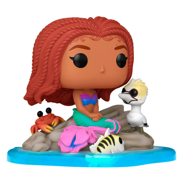 Figurine Funko POP Deluxe de La Petite Sirène Ariel en vinyle de 9 cm avec sa boîte vitrine transparente