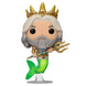 Vue rapprochée de la figurine Funko POP Le Roi Triton avec détails colorés et emballage d'origine