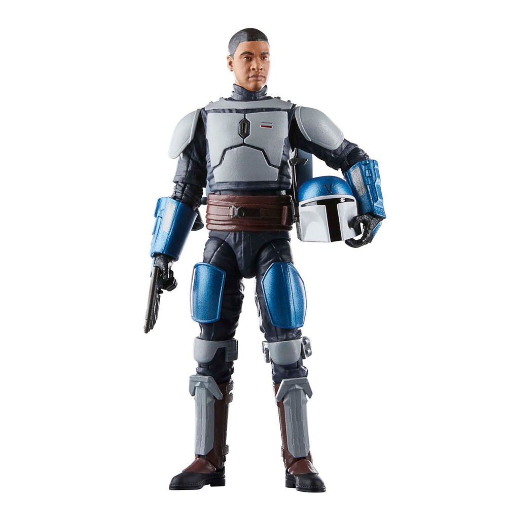 Figurine Mandalorian Fleet Commander de 15 cm en position dynamique avec armure détaillée