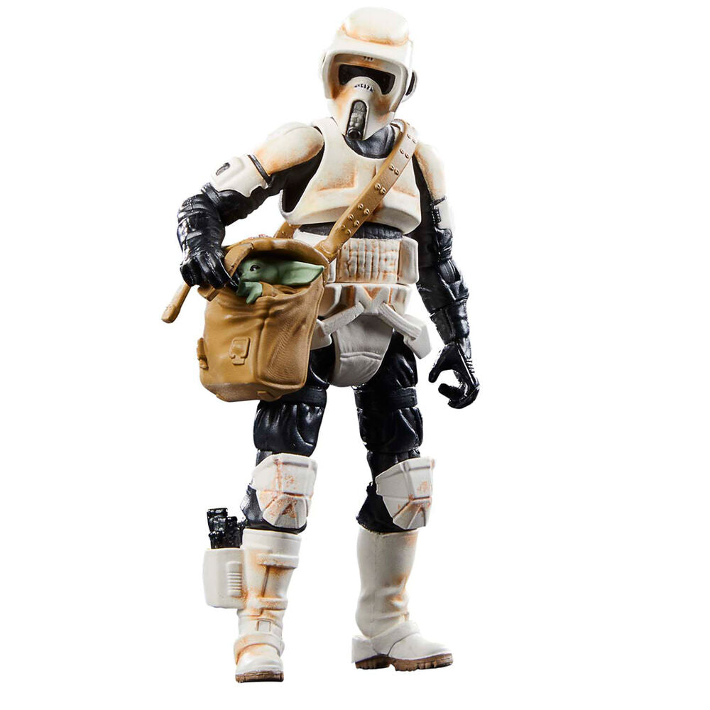 Accessoires inclus visibles à côté des figurines du Mandalorian Speeder Bike