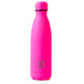 Vue de profil de la gourde isotherme Water Revolution avec finition rose fluor