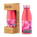 Bouteille isotherme Water Revolution Dinaland montrant la double paroi isolante et le bouchon hermétique, mise en scène lifestyle