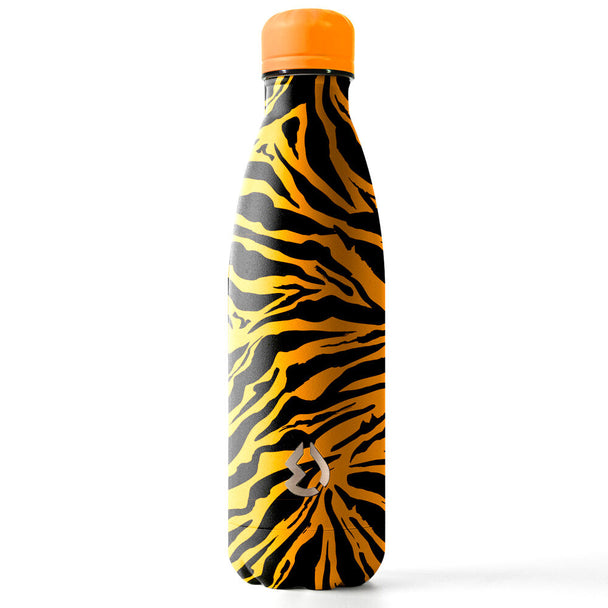 Gourde isotherme Tiger 500ml WATER REVOLUTION en acier inoxydable avec bouchon étanche sur fond blanc